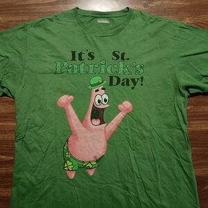 PATRICK STAR T-SHIRT - XL - ST. PATRICKS DAY - Nickelodeon Spongebob Tee Shirt